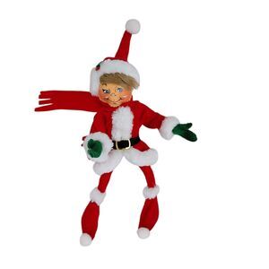 Annalee Doll 12" Very Merry Red Elf Santa Suit Posable Christmas Decor 2020